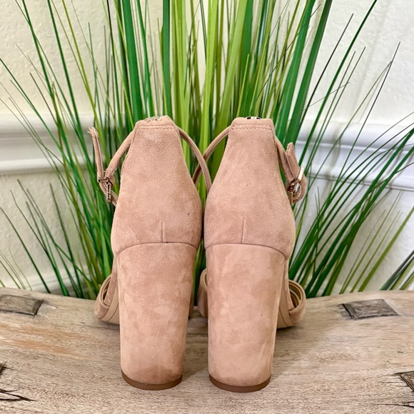 Sam Edelman Nude Suede Heeled Sandals - Picture 5 of 10